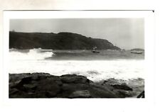 Postcard RPPC Maine The Harbor Monhegan Waves Boats Vintage picture