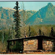 c1950s Rugged Alaska Scenic Abandoned Cabin Postcard Castle Mountain Chrome A74 picture