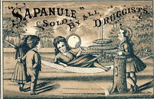 C1880 QUACK MEDICINE SAPANULE SOLD BY ALL DRUGGISTS CUREALL TRADE CARD P1230 picture