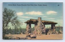 Shelter House Tucson Mountain Park Picnic Area Postcard Arizona AZ VTG picture