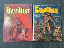 Devilina #1-2 1975 Atlas Comic Magazines Complete 1st App Devilina Low Grade picture
