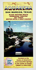 1960s Aquarena San Marcos Texas Sky Rides Hotel Theater Golf VTG Travel Brochure picture