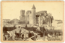 France, Auch, the Cathedral Vintage Albumen Print Albumin Print 11x16.5  picture
