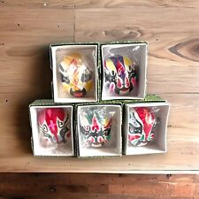Vintage Miniature Chinese Opera Mask Lot of 5 Renaissance Tianjin Teda Hotel picture