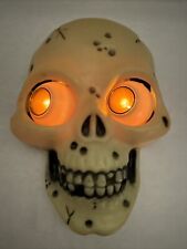 Vintage Y2K Halloween Playtronix Talking Skeleton Skull Plaque Moving Eyes Works picture
