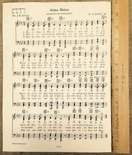 UNIVERSITY OF MISSISSIPPI Ole Miss Vintage Alma Mater Song Sheet c 1929 picture