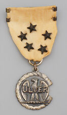 Vintage Culver Military Academy Ribbon and Silver Tuxis Medal 5 Stars, Balfour picture