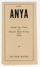 Vintage Let ANYA Foretell Your Fortune Card Table Standee Restaurant picture