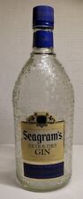 Seagram's Extra Dry Gin Bottle Textured Glass Empty Bottle 1.75 Liter picture