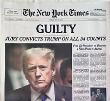 MAY 31, 2024 NY TIMES DONALD TRUMP GUILTY JURY CONVICTS 34 COUNTS *MINT & UNREAD picture