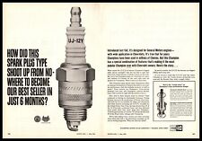 1966 Champion UJ-12Y Spark Plug Turbo-Action Protected Core Nose 2-Page Print Ad picture