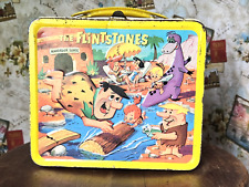 1964 Vintage The Flintstones Lunch Box Yellow- No Thermos picture