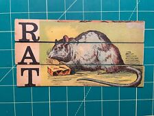 Victorian dissected slat puzzle  - Rat picture