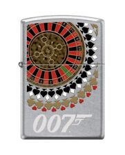Zippo 8249, James Bond 007 Design, Street Chrome Finish Lighter, 2-Sided, NEW picture