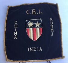 WWII CBI China Burma India Sweetheart Pillow Case Hand-Made Bullion 16x16 Pilot picture