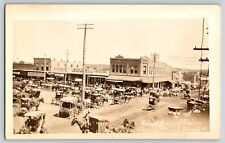 Postcard RPPC First Day of Fair - Llano Texas - 1911 w Drug, Hardware & Grocery picture