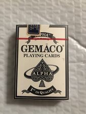 New Unopened  Deck of GEMACO ALPHA SERIES Playing Cards GREEN CASINO ROUGE Baton picture