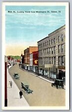 Galena Illinois~Main Street North @ Washington Street~Fair Store~1920s Postcard picture