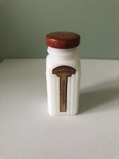 Vintage Griffith's Purified Allspice Milk Glass Spice Jar Bottle w/ Red Lid picture