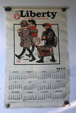 1977 Vintage Calendar Liberty Library Corp Linen School Days Repro. Of 1924 Box picture