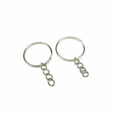 50-300pcs Silver Keyring Blanks Tone Key Chains Split Rings For Link Chain DIY picture