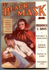 BLACK MASK--HARD BOILED PULP DETECTIVE STORIES--DEC 1938--GUN MOLL COVER picture