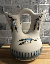 NAVAJO NATIVE AMERICAN MARILYN WILEY POTTERY WEDDING DOUBLE VASE SIGNED picture