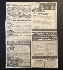 1950’s Travel Colorado Stanley Hotel Estes Park Troutdale Lodge Newspaper Ad picture