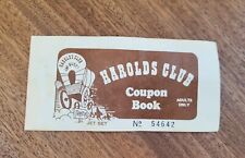 Vintage Harold's Club CASINO Coupon Book Reno Nevada  picture