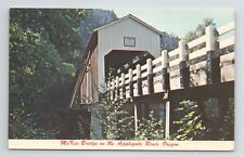 McKee Covered Bridge Applegate River Jackson County Oregon VTG OR Postcard picture