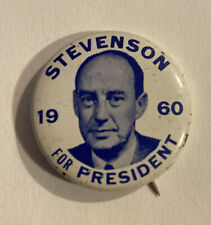Vintage Political Pin Pinback ~ Stevenson for President 1960 campaign button picture