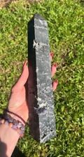 Purple Sphalerite XL tower with TONS of sparkling druzy caves, 11 inches tall picture