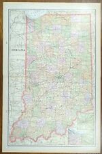 Vintage 1902 INDIANA Map 14