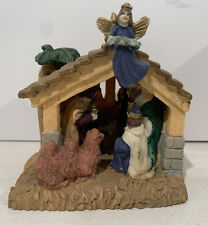 Nativity 1995 Limited Edition Hermitage Pottery Hand Painted Book Style picture