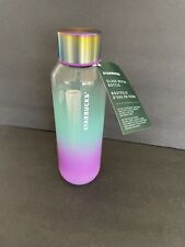 Starbucks 2021 Summer Ombre Purple & Teal 20 Oz. Glass Water Bottle picture