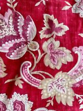 Antique French Fabric Floral Madder Red Pink Carmel 19th C Exquisite picture