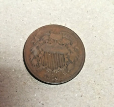 Copper Civil War 1864 two cent coin piece ungraded picture