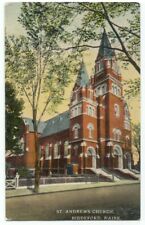 Biddeford ME St. Andres Church Postcard Maine picture