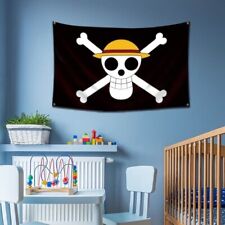 One Piece Luffy Straw Hat Pirates Flag 2x3 ft Bedroom Living Room Wall Decorate picture