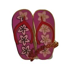 Hawaii Pink Flip Flops Lapel Pin Button Island Collectibles picture