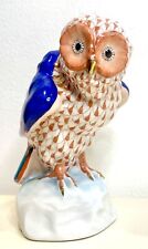 Herend Hvngary Owl Figurine Rust Porcelain Hand Painted Luxury Hungary Mint Cond picture