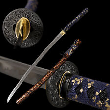 41'' Full Tang Blade Sharp Katana Japanese Samurai Sword Damascus Folded Steel picture