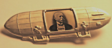 RARE GRAF ZEPPELIN PICTURE ON ZEPPELIN SHAPED PINBACK BADGE EXCELLENT S-833 picture
