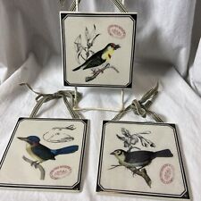 3 British Museum natural history bird tiles set of three ceramic picture