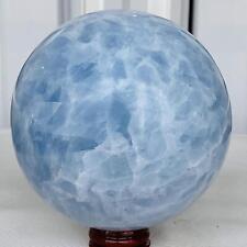 2380g Natural Blue Celestite Crystal Sphere Ball Healing Madagascar picture