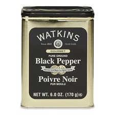 Watkins Gourmet Spice Tin, Pure Ground Black Pepper, 6 Oz. Tin, 1-Pack picture