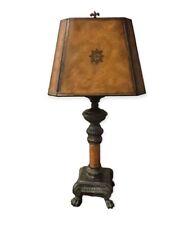 Maitland Smith 34” Handmade Cast Bronze Table Lamp, Shade, Finial RARE picture