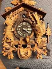 Vintage German Hand Carved Cuckoo Clock For Parts Or Repair picture