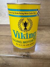Vintage Viking Racing Moto Oil can/Husqvarna branding two stroke oil/Motorcycle picture
