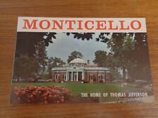 Monticello: The Home of Thomas Jefferson Guide Tourist Pamphlet Book (vintage) picture